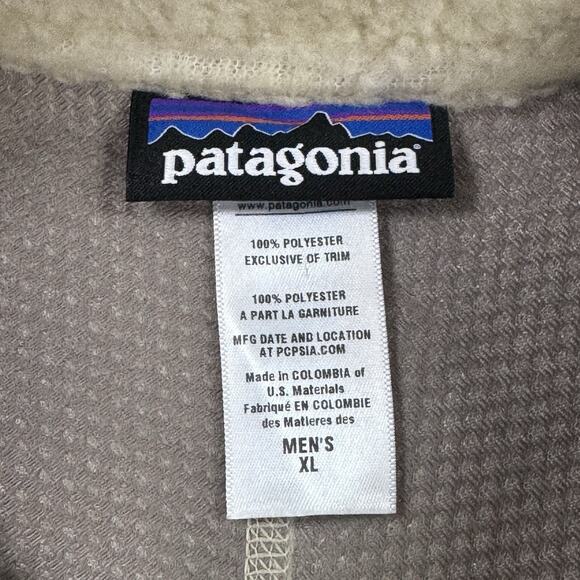 NEW Patagonia Classic Retro-X Deep Pile Sherpa Vest Men XL Beige Full-Zip Fleece - Picture 5 of 11